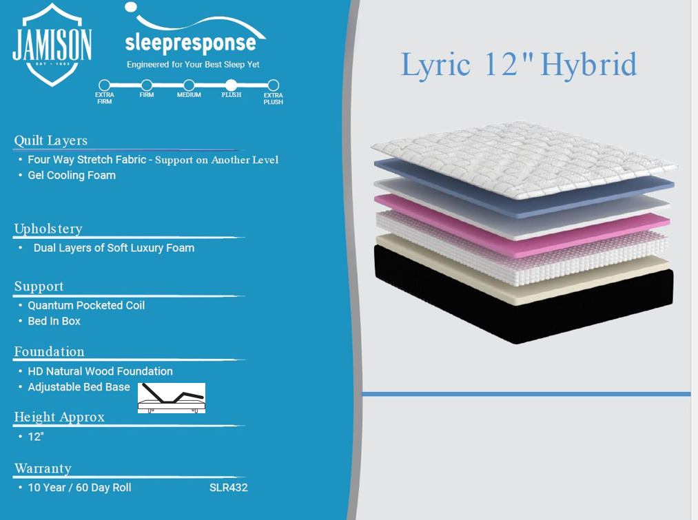 LYRIC 12" HYBRID QUEEN MATTRESS |