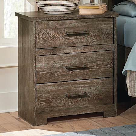 CLOVER 3 DRAWER NIGHTSTAND |