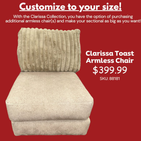 CLARISSA TOAST 2 PIECE SECTIONAL |