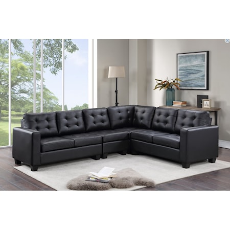 POLY BLACK SECTIONAL |