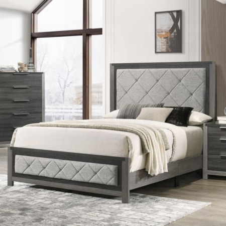 CASSIO TWO TONE GREY QUEEN BED |