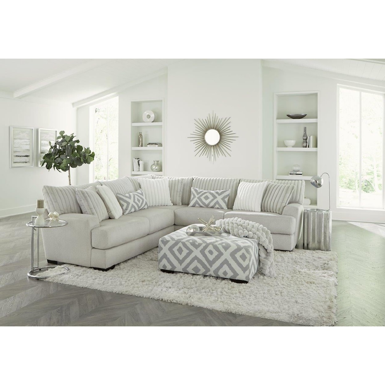 Albany Clarissa CLARISSA SILVER 2 PC SECTIONAL |