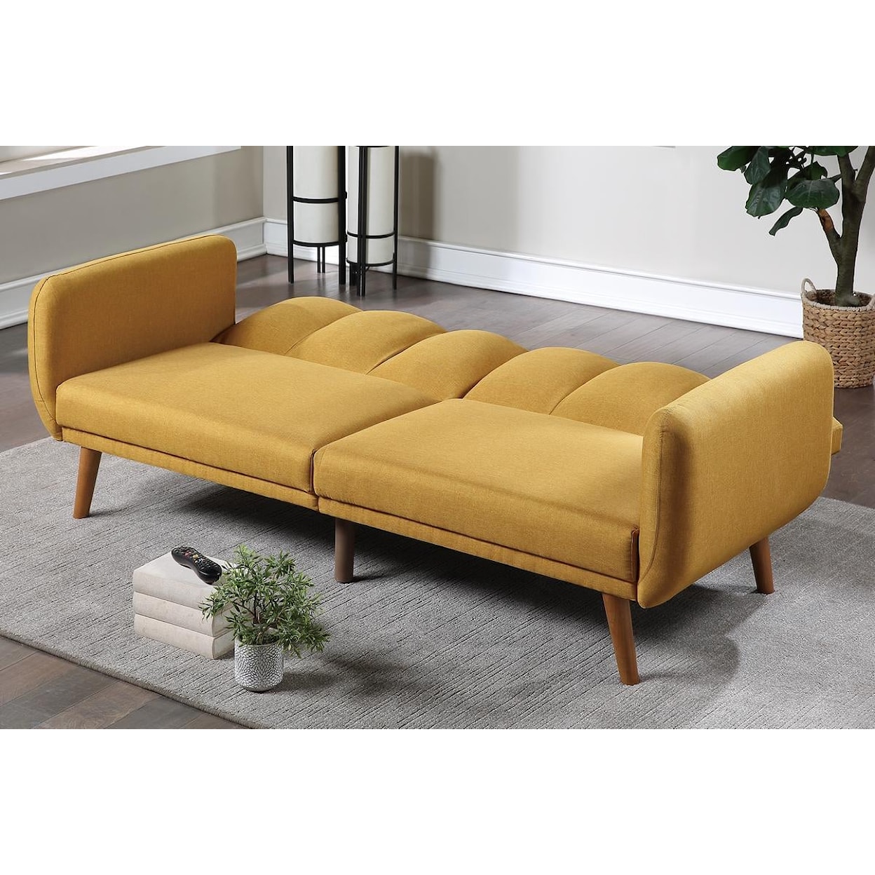 Poundex Sofa Beds PHILLY YELLOW SOFA BED |