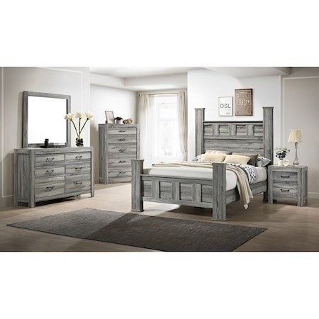 NICOLAS GREY 4 PC QUEEN BEDROOM |