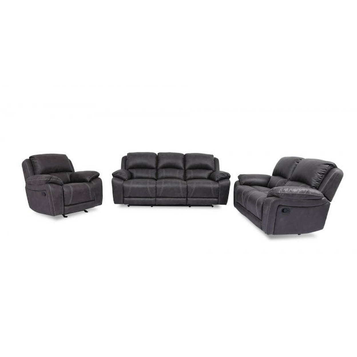 Cheers Nance NANCE CHARCOAL RECLINING SOFA & | LOVESEAT