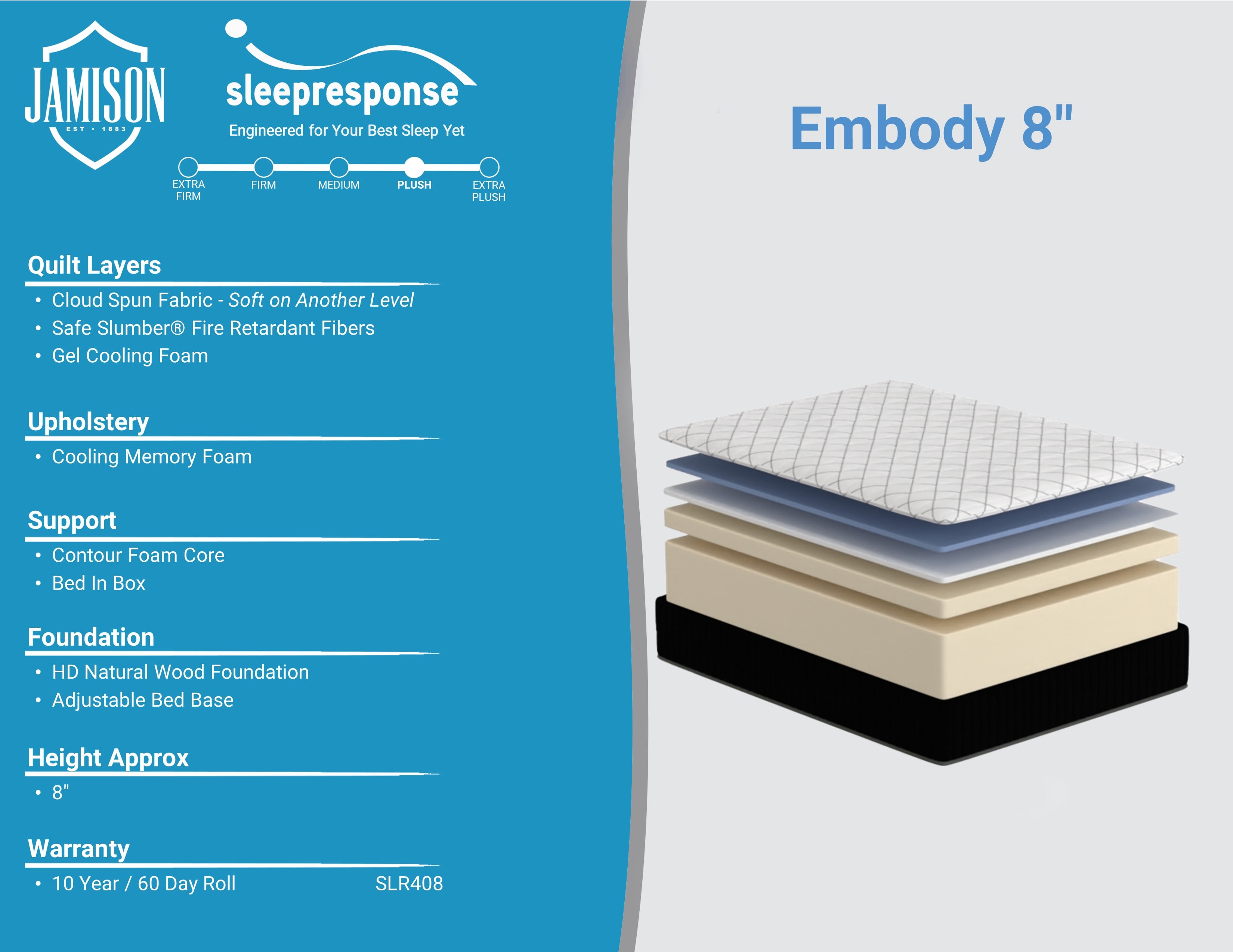 EMBODY 8" QUEEN MATTRESS |