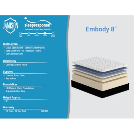 EMBODY 8&quot; QUEEN MATTRESS |