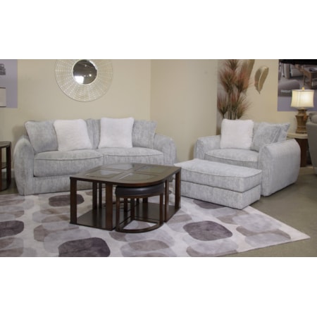 PEARL GREY OTTOMAN |