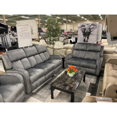 PACIFICO GREY RECLINING SOFA |