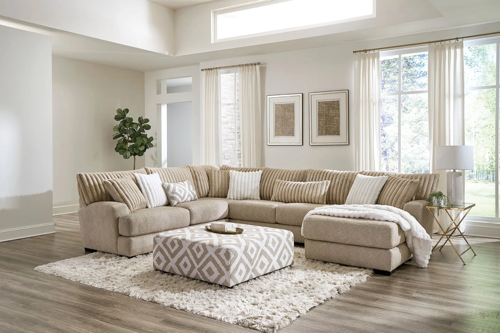 Clarissa 88180 CLARISSA TOAST 3 PIECE SECTIONAL. | WITH LAF CHAISE | 7 ...