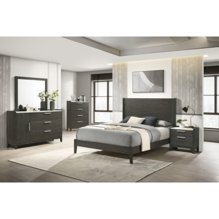 MIRI GREY 4 PIECE QUEEN BEDROOM SET |
