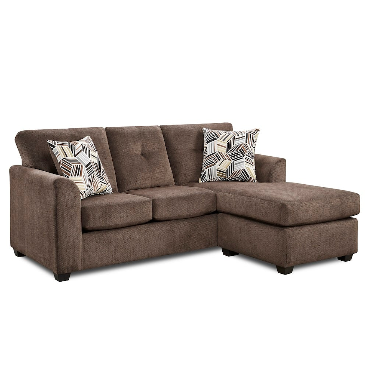 Washington Brothers Furniture Kendall KENDALL CHOCOLATE SOFA CHAISE |