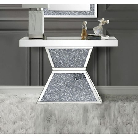 TRAPEZOID BLING SOFA TABLE |