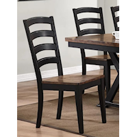 OXFORD BROWN AND BLACK DINING CHAIR |