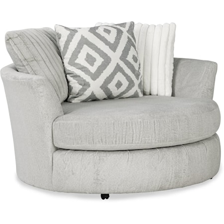 CLARISSA SILVER SWIVEL CHAIR |