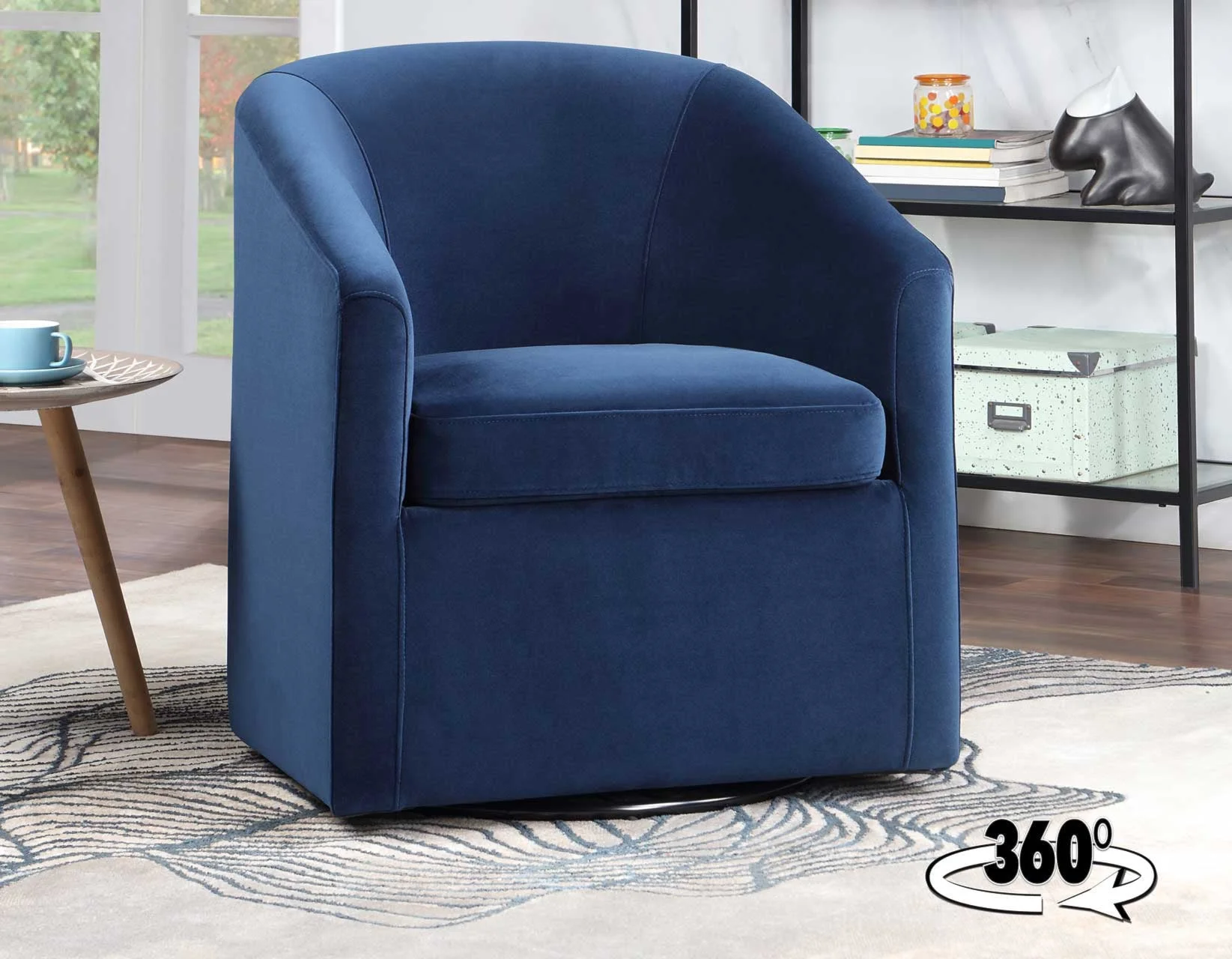 Arianna 560 ARIANNA BLUE SWIVEL ACCENT CHAIR | | 7 Day Furniture | Uph ...