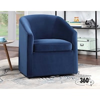 ARIANNA BLUE SWIVEL ACCENT CHAIR |