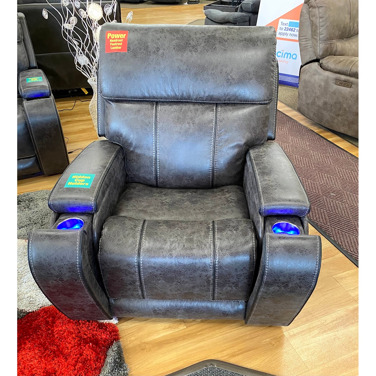 Moto Motion Imperial IMPERIAL GREY TRIPLE POWER RECLINER |