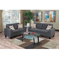 GREY SOFA & LOVESEAT. |