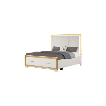 OASIS GOLD &amp; WHITE 4 PIECE QUEEN | BEDROOM S