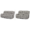 Standard Furniture Luxor Pewter LUXOR PEWTER RECLINING LOVESEAT | W/ CONSOLE