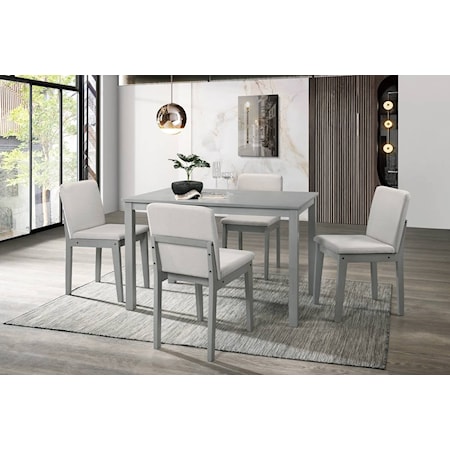 KYLIE GREY 5 PIECE DINING SET |