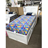 A & H Woodworking Captain WHITE CAPTAIN TWIN BED | WITH SIDE DRAWER