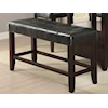 Poundex Marble & Black 6 Pc Pub Set BLACK PUB BENCH |