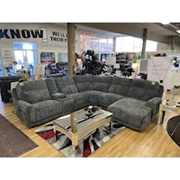 MCCARREN GREY 6 PIECE DOUBLE POWER | CHAISE SECTIONAL