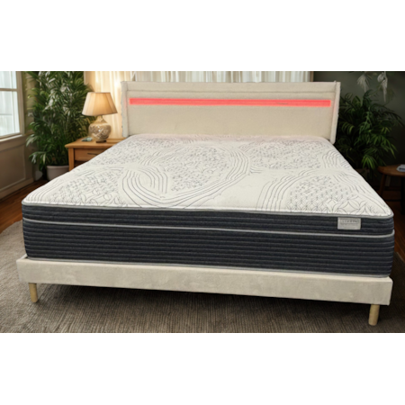 VELVET WING BACK WHITE QUEEN | PLATFORM BED