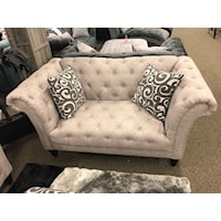 TWAIN 8975 LOVESEAT LARGE & | 1 KIDNEY PILLOW HEIRLOOM GREY