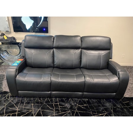 OLYMPUS BLACK TRIPLE POWER SOFA W/ | MULTI M