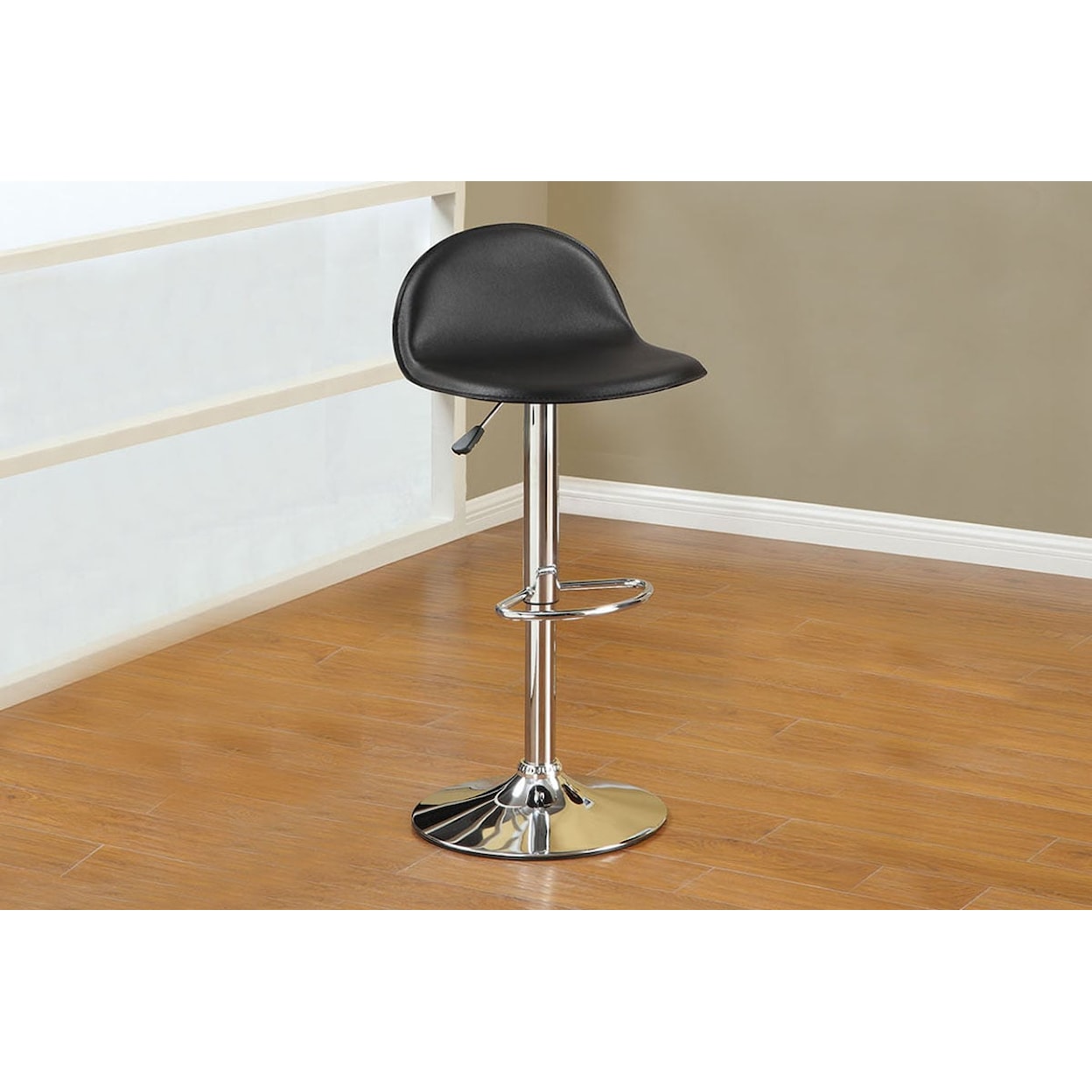 Poundex Barstools BLACK ADJUSTABLE BAR STOOL |