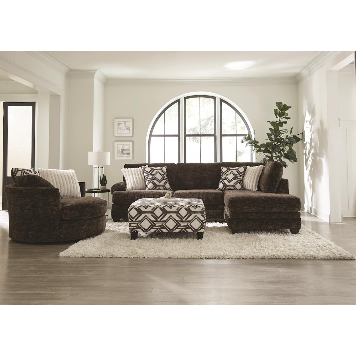 Albany Mercury MERCURY CHOCOLATE 2 PIECE SECTIONAL |