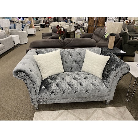 GLAMOUR GREY LOVESEAT |