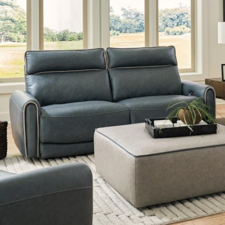 TWILIGHT SLATE RECLINING SOFA WITH | DOUBLE 