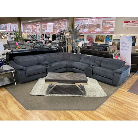 BALI GREY DOUBLE POWER 7PC | SECTIONAL