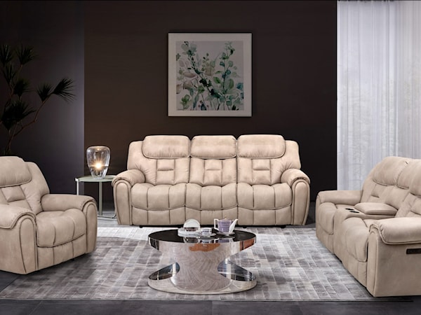 CAYMAN SNOW DOUBLE POWER SOFA AND | LOVESEAT