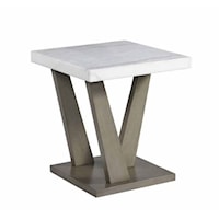 GRETNA WHITE END TABLE |