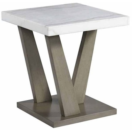 GRETNA WHITE END TABLE |