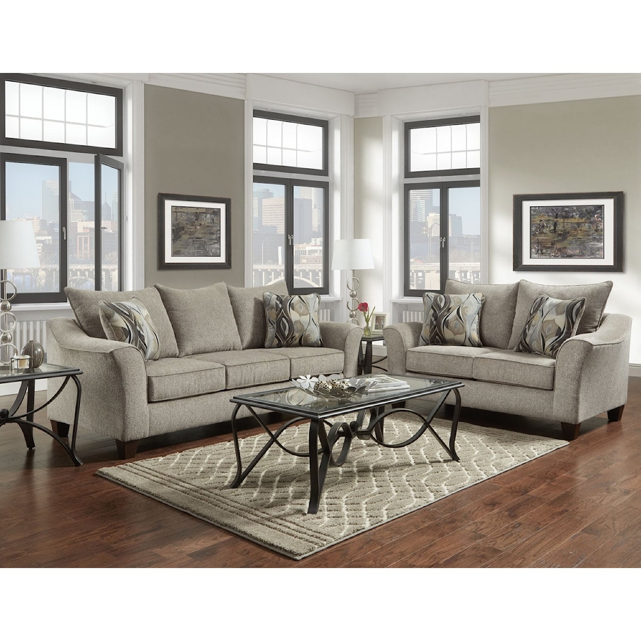 Affordable Furniture Platinum PLATINUM LOVESEAT |