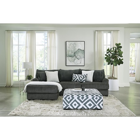 CLARISSA CHARCOAL 2 PIECE | SECTIONAL WITH L
