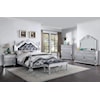 Furniture World Distributors Platinum Mirrored Bedroom Set PLATINUM MIRRORED NIGHTSTAND |