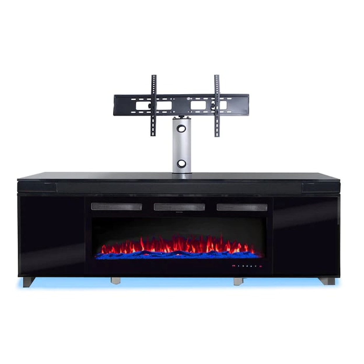 Technical Pro Staten Island STATEN ISLAND BLACK TV STAND WITH | FIREPLAC