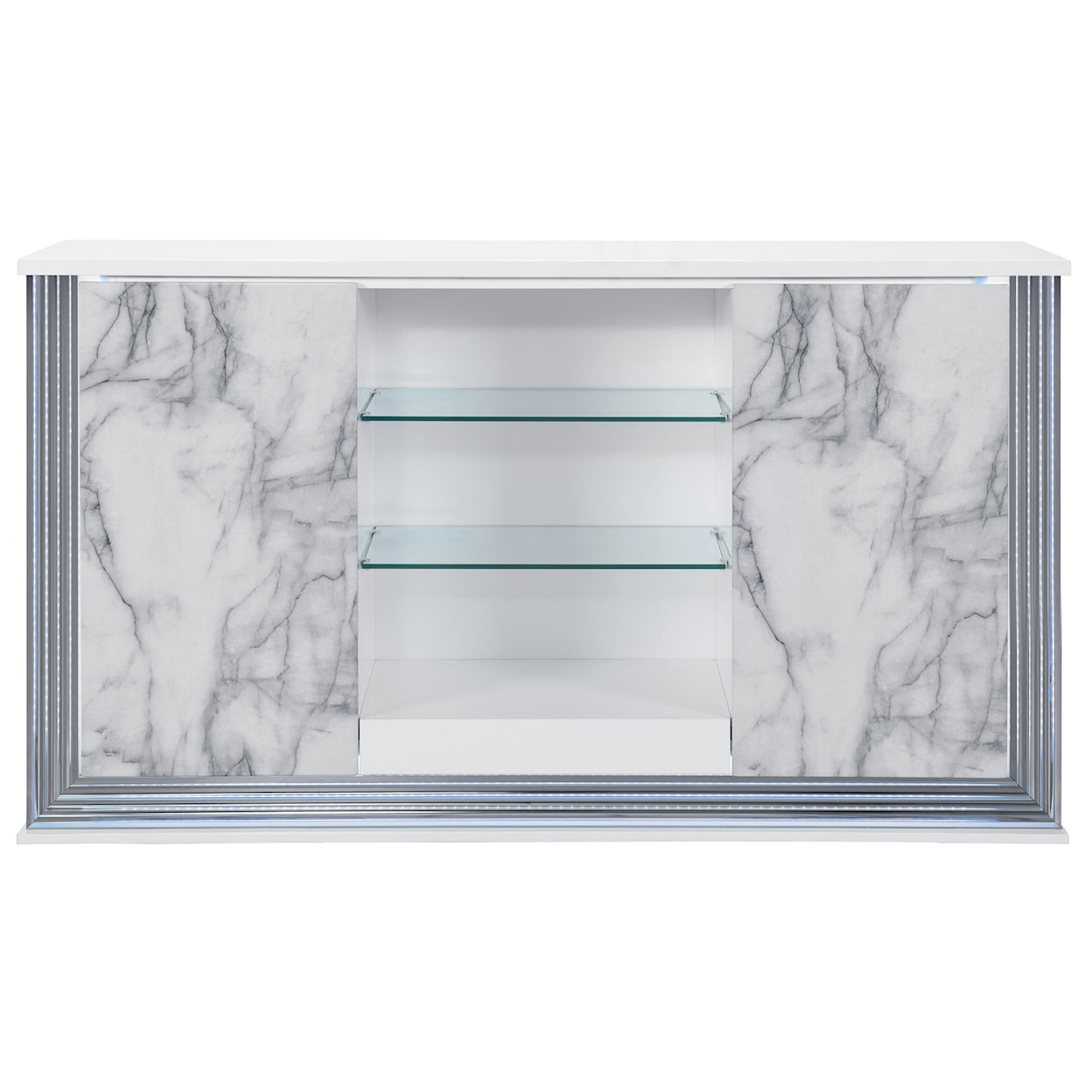 Global Furniture Snow Marble SNOW MARBLE LIGHT UP BUFFET |