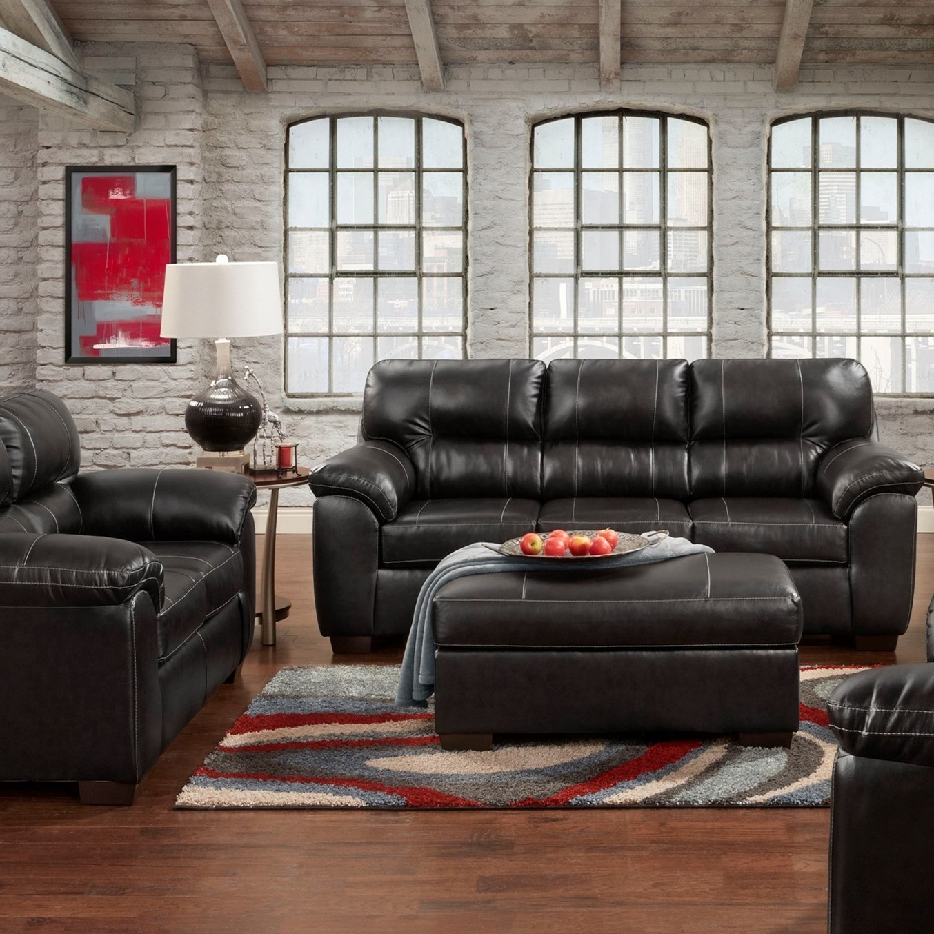 EASTON BLACK SOFA AND LOVESEAT |