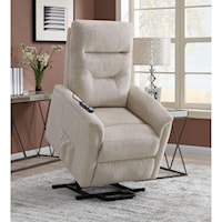 BEIGE POWER LIFT CHAIR WITH HEAT | AND MESSAGE