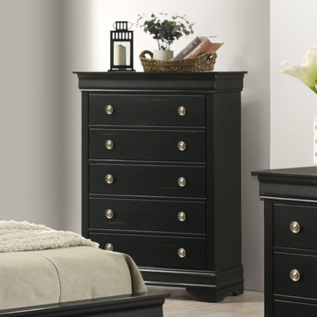 PORTOFINO ANTIQUE BLACK CHEST |