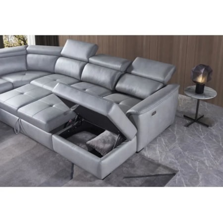 TEMPEST GREY 4 PIECE POWER | RECLINING SECTI