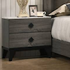 Poundex Ontario Bedroom Set ONTARIO GREY NIGHTSTAND |